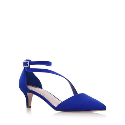 Blue 'Archer' mid heel sandals